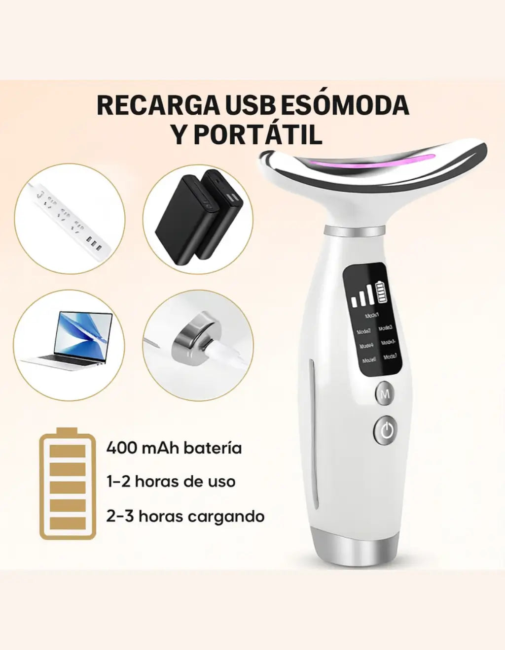 Masajeador Facial Lumiskin PRO – Reafirma y Rejuvenece la Piel  + Depiladora Facial GRATIS