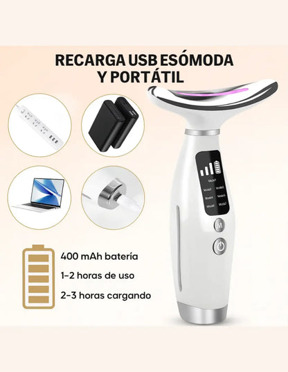 Masajeador Facial Lumiskin PRO – Reafirma y Rejuvenece la Piel  + Depiladora Facial GRATIS