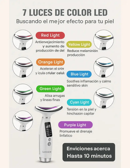 Masajeador Facial Lumiskin PRO – Reafirma y Rejuvenece la Piel  + Depiladora Facial GRATIS